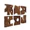 14" x 16" Brown Teak Wood Handmade Abstract Wall Décor Set